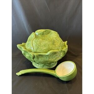 Vintage Holland Mold Ceramic Cabbage Lettuce 3 Piece Set